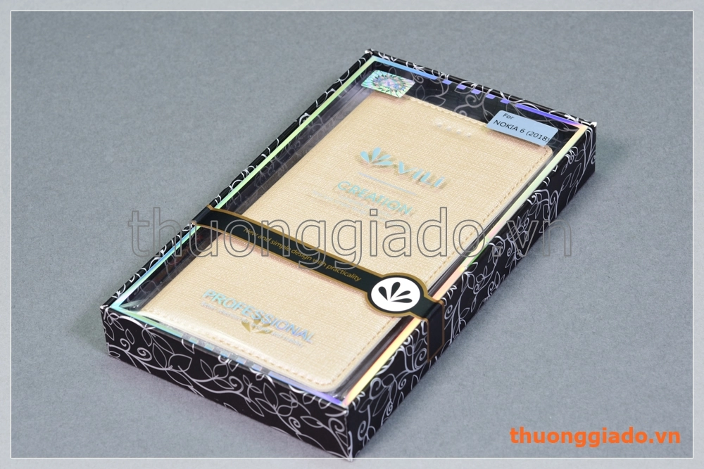 Bao da Nokia 6 (2018) flip leather case, hiệu Vili
