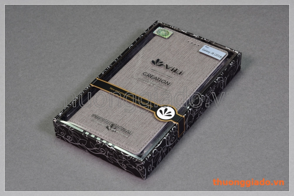 Bao da Samsung Galaxy J8 (2018)/ J810 flip leather case, hiệu Vili