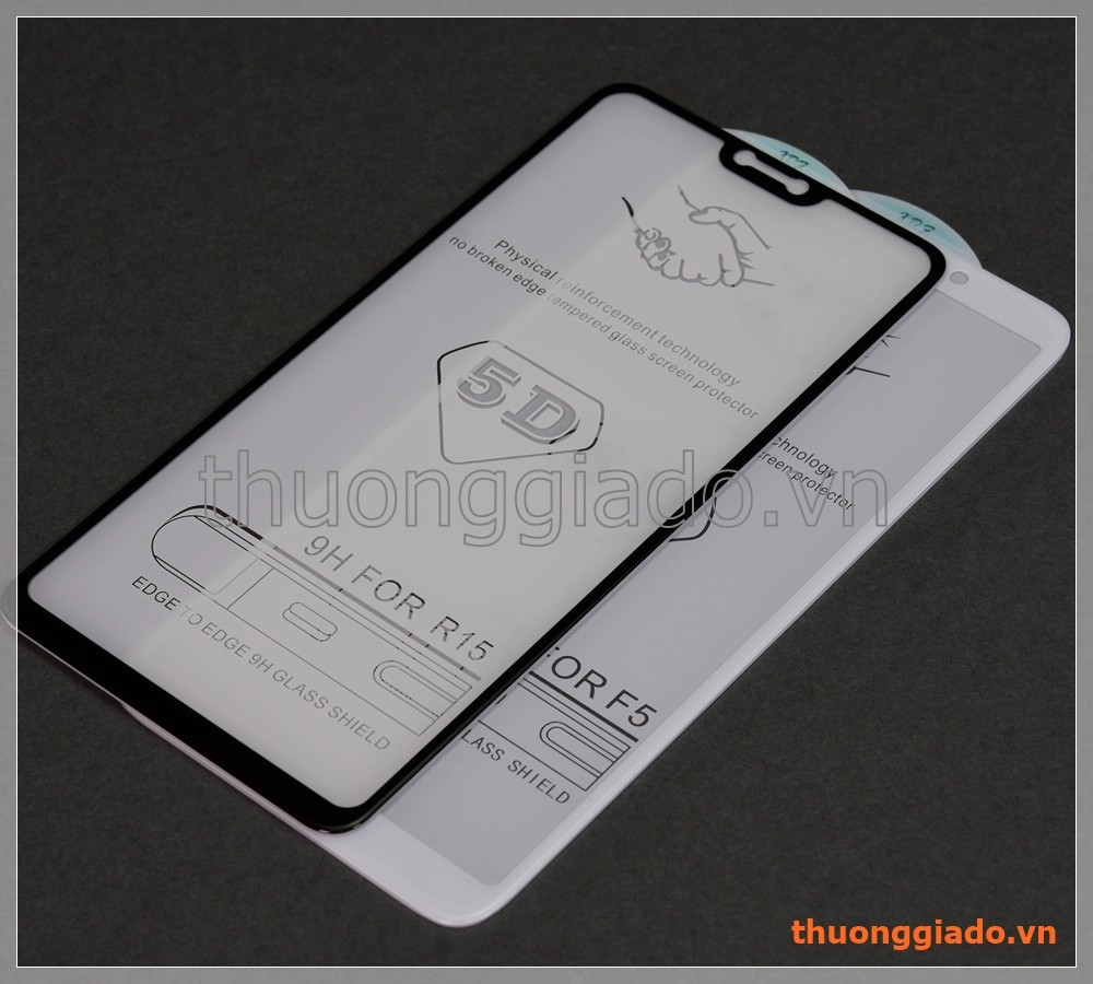 Dán kính cường lực OPPO F7/ OPPO R15 Tempered Glass (full màn hình, loại 5D)