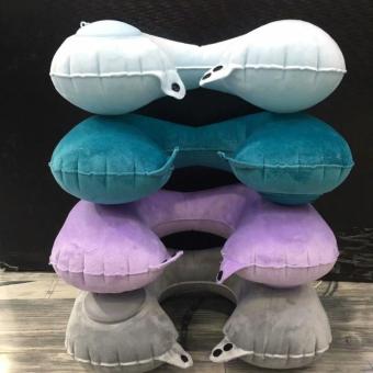 Gối hơi kê cổ ROMIX RH50 (gối kê cổ ngủ trên tàu bay, xe hơi, chất liệu nhung)