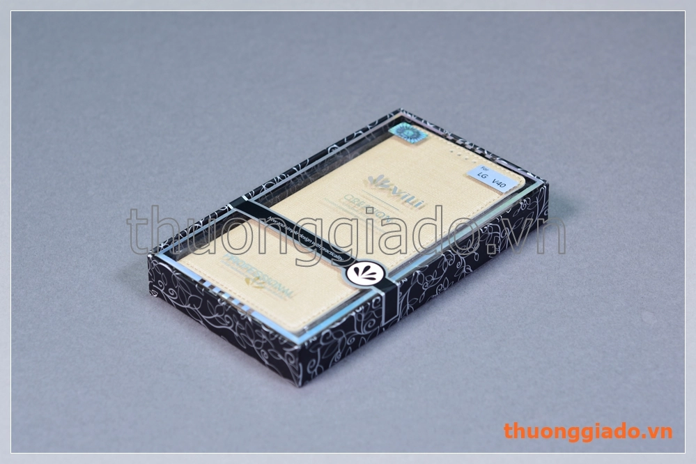 Bao da LG V40 flip leather case, hiệu Vili
