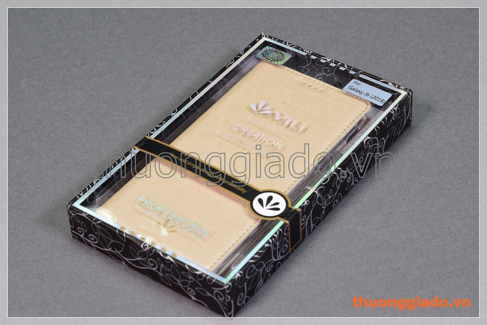 Bao da Samsung Galaxy J6 (2018), J600, flip leather case, hiệu Vili