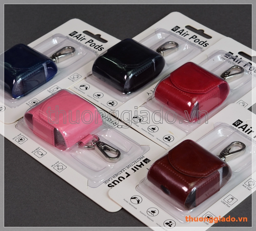 Bao da cho tai nghe Apple AirPods, túi đưng cho AirPods Bao da cho tai nghe Apple AirPods, túi đưng cho AirPods
