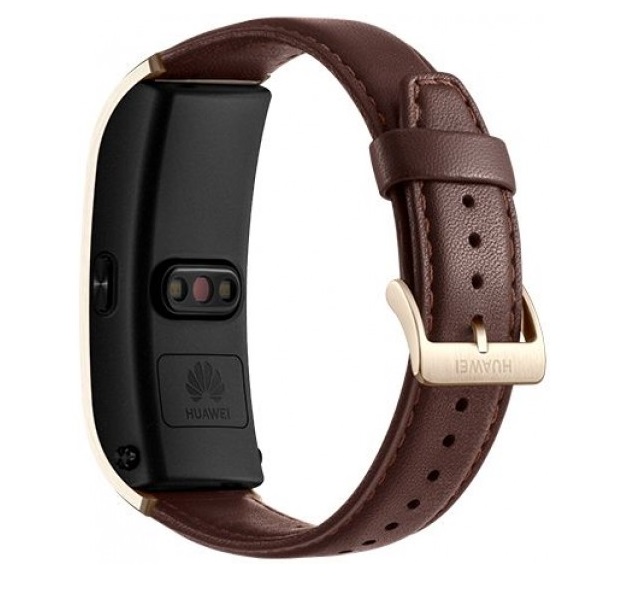 Huawei Talkband B5 Business Edition, vòng đeo tay kiêm tai nghe bluetooth (viền vàng, dây da)