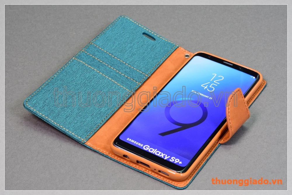 Bao da thời trang Samsung Galaxy S9+/ S9 Plus/ G965 (Hiệu GOOSPERY, CANVAS DIARY)