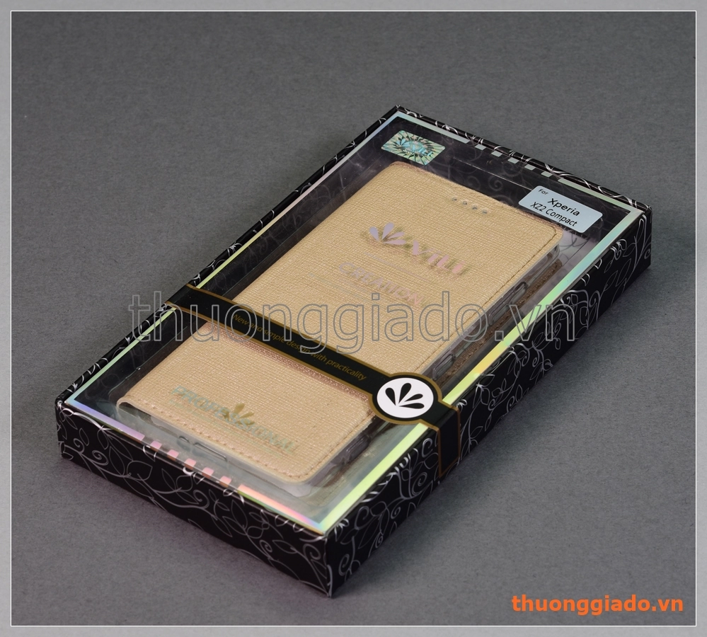 Bao da Sony Xperia XZ2 Compact, bao da cầm tay nắp gập mở kiểu flip, hiệu Vili