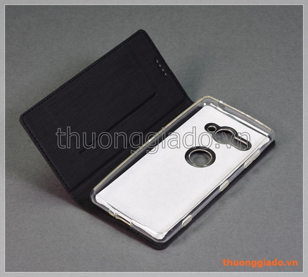 Bao da Sony Xperia XZ2 Compact, bao da cầm tay nắp gập mở kiểu flip, hiệu Vili