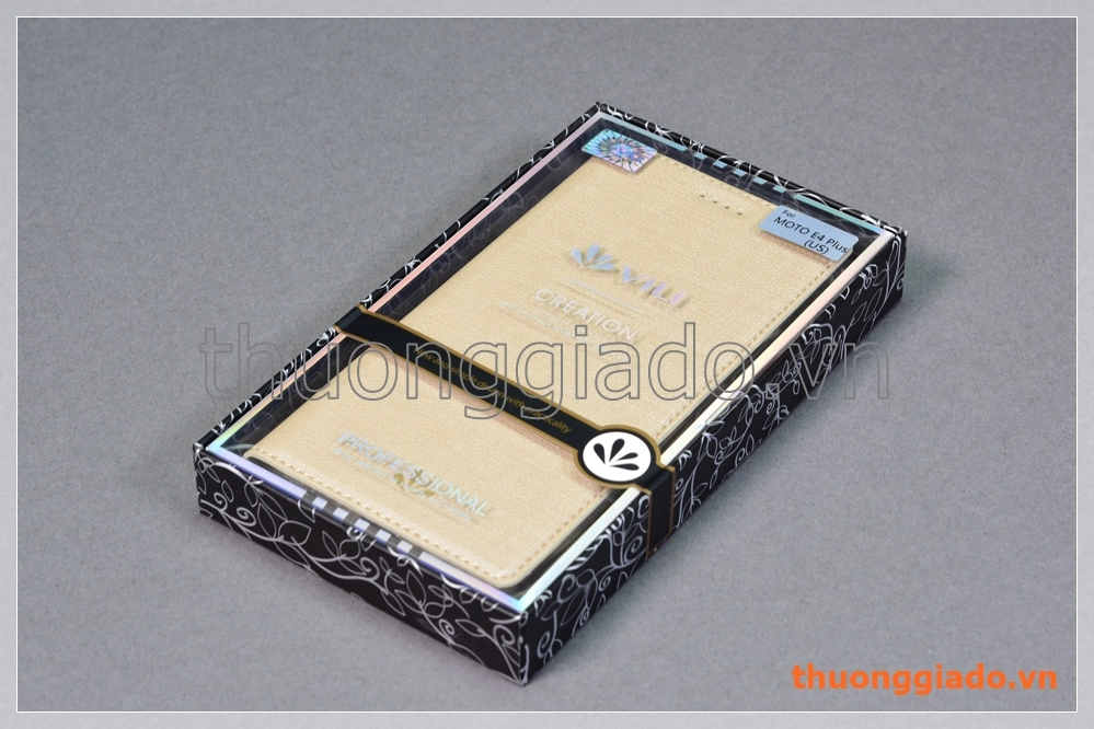 Bao da cầm tay Moto E4 Plus, Motorola flip leather case, hiệu Vili