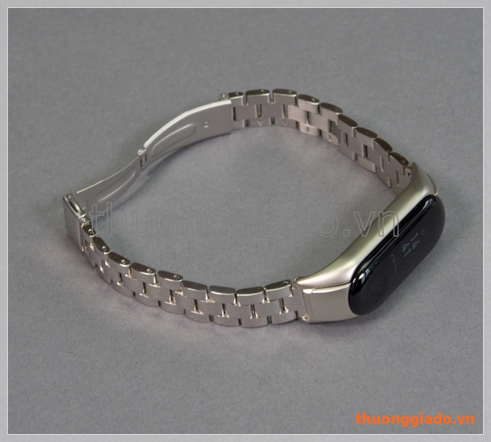 Dây đồng hồ Mi band 3 (dây hợp kim, một hàng 3 mắt)