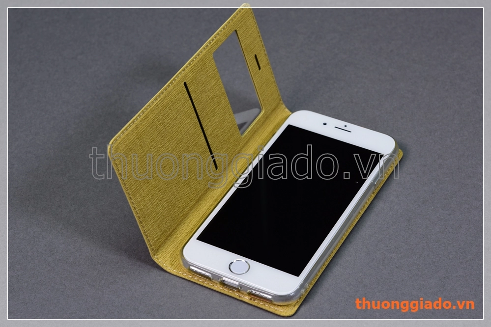 Bao da iPhone 7 (4.7"), iPhone 8 (4.7") flip leather case, có cửa sổ, hiệu Vili