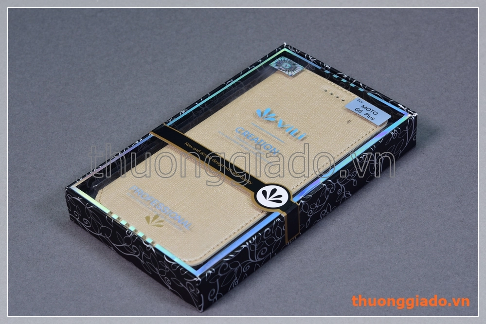 Bao da cầm tay Moto G6 Plus, Motorola flip leather case, hiệu Vili