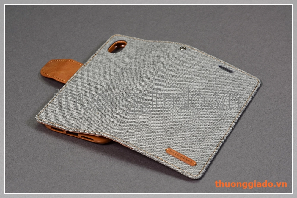 Bao da cầm tay iPhone XR (6.1"), hiệu Goospery, CANVAS DIARY Bao da cầm tay iPhone XR (6.1"), hiệu Goospery, CANVAS DIARY