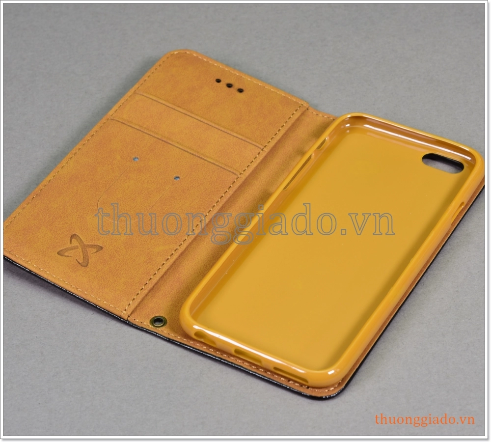 Bao da iPhone 6S, bao da cầm tay, nắp gập mở, hiệu CASE