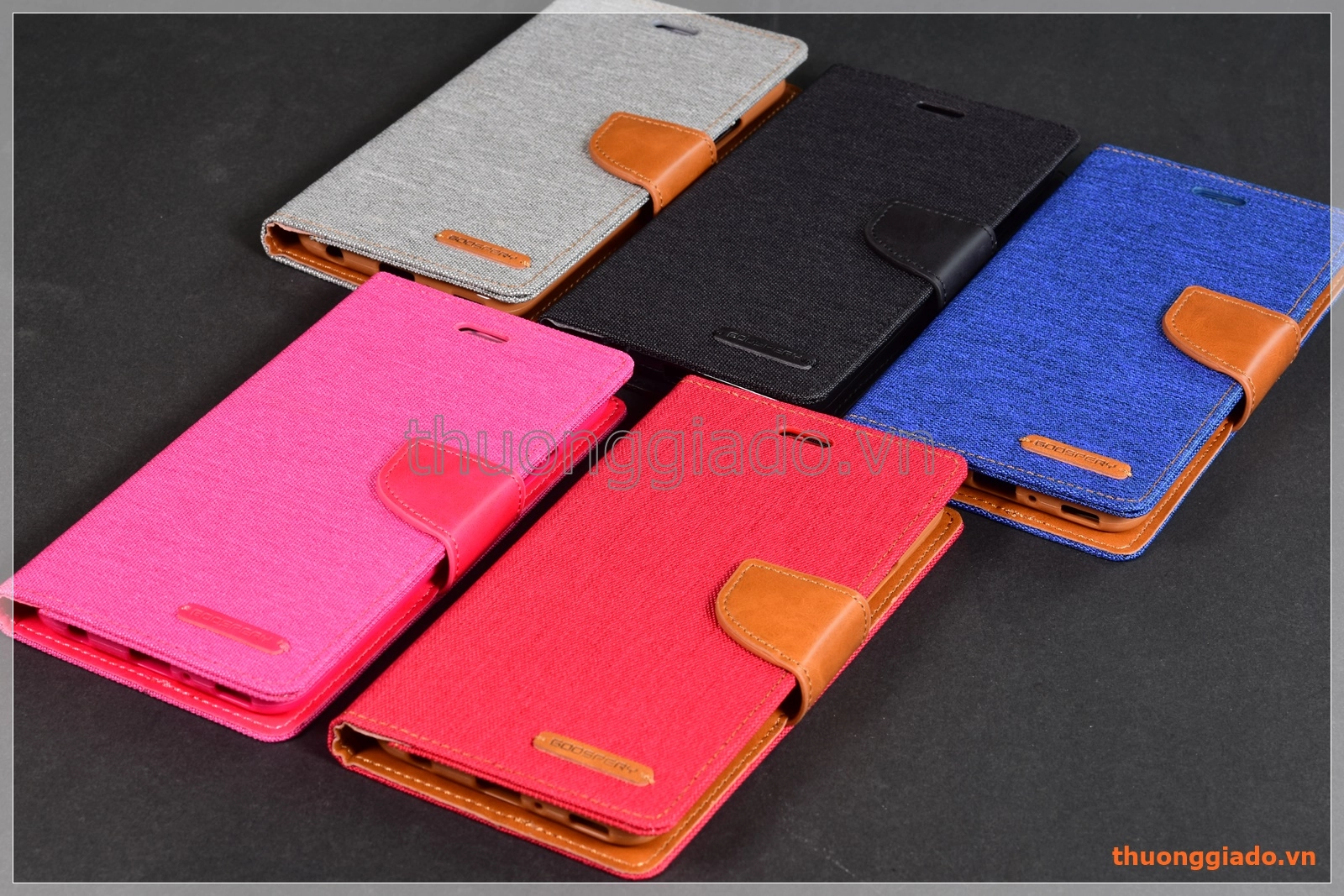 Bao da thời trang Huawei P10 Plus (5.5"), hiệu GOOSPERY, CANVAS DIARY