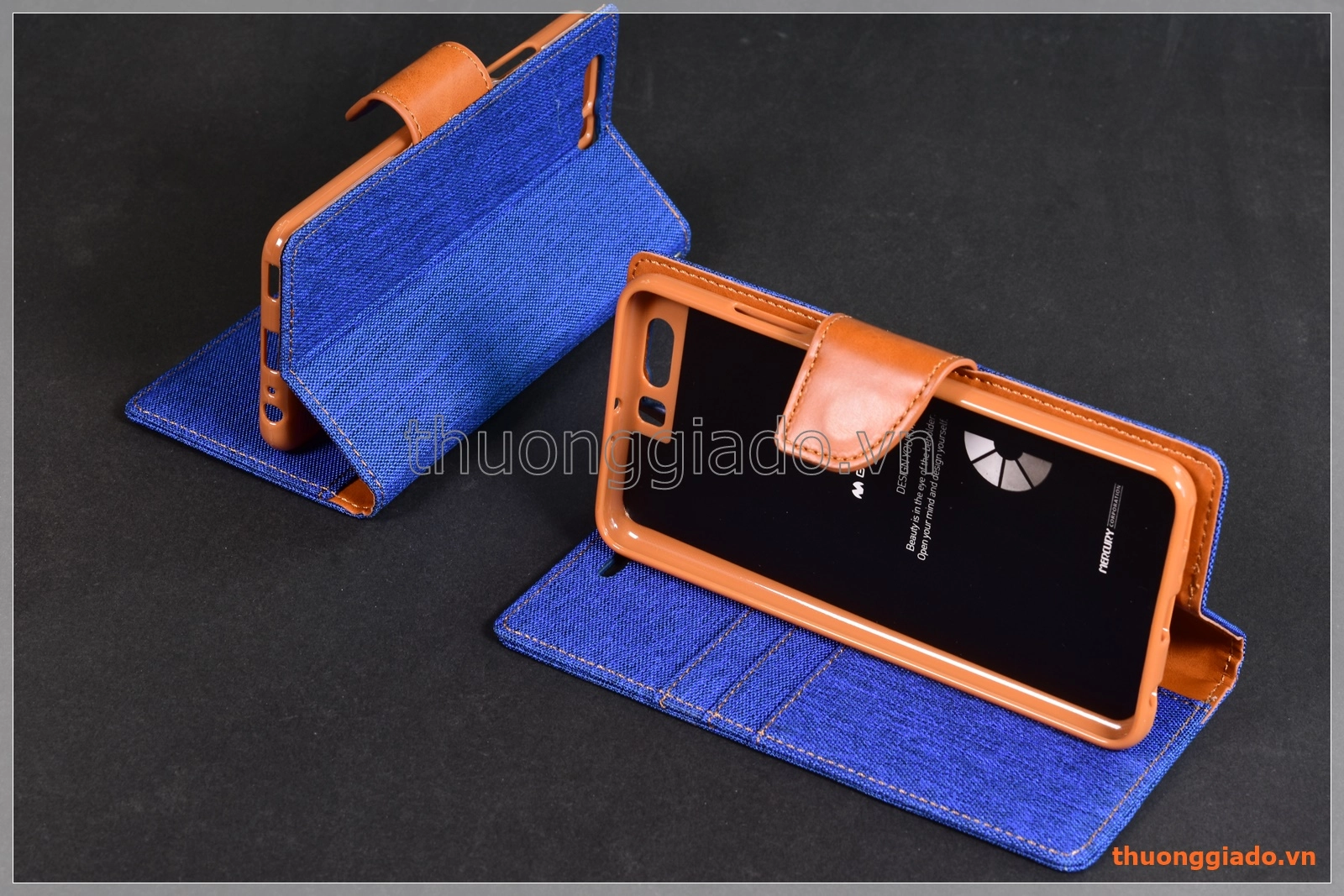 Bao da thời trang Huawei P10 Plus (5.5"), hiệu GOOSPERY, CANVAS DIARY