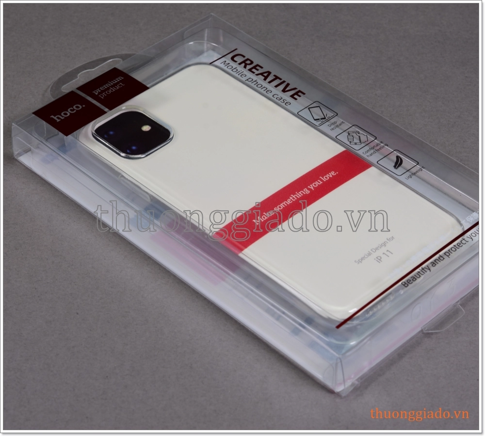 Ốp lưng Silicone cho iPhone 11 (6.1 inch), dẻo, trong suốt, chống sốc hiệu Hoco