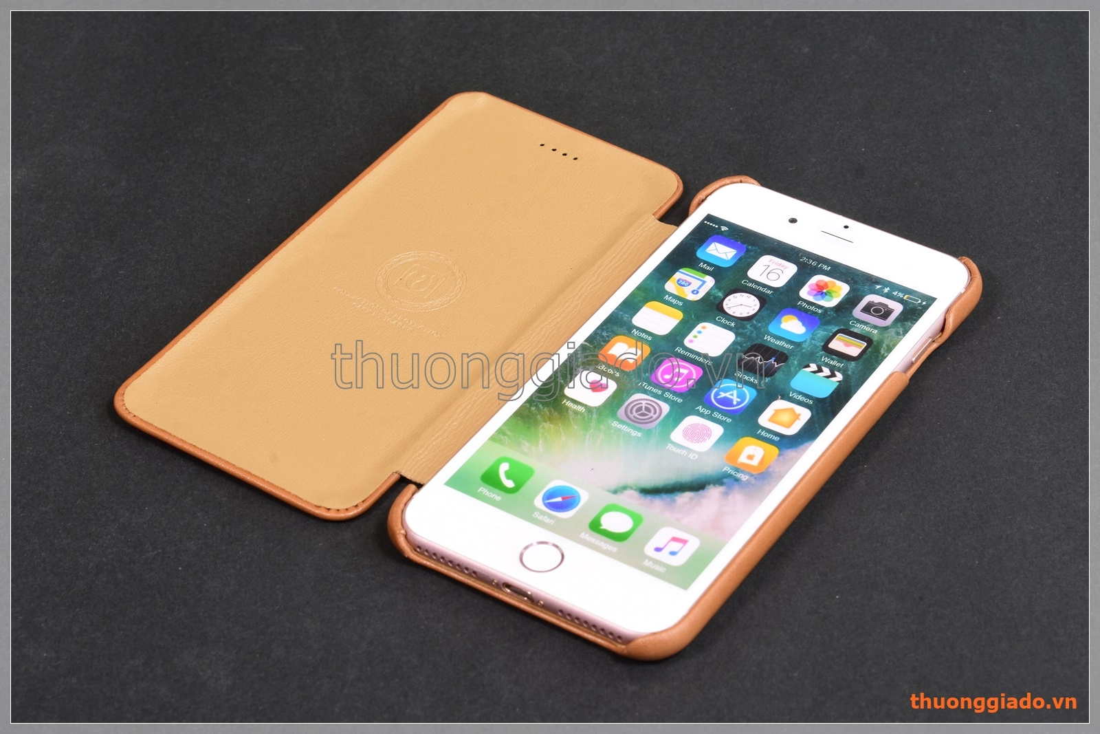 Bao da cầm tay iPhone 8 Plus (5.5"), iPhone 7 Plus (5.5"), hiệu Icarer, da mịn
