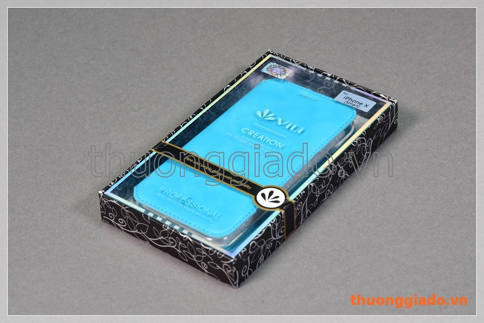 Bao da iPhone Xs (5.8"), iPhone X (5.8") smart flip leather case, hiệu Vili
