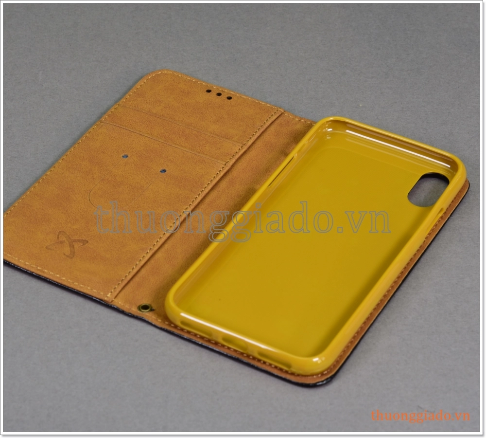 Bao da iPhone Xs (5.8")/ iPhone X (5.8"), bao da cầm tay, chất liệu da bò Bao da iPhone Xs (5.8")/ iPhone X (5.8"), bao da cầm tay, chất liệu da bò