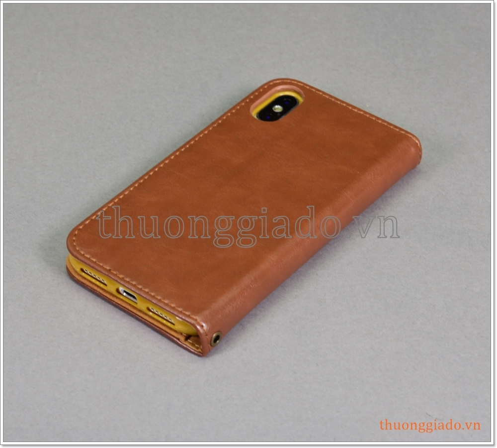 Bao da iPhone Xs (5.8")/ iPhone X (5.8"), bao da cầm tay, chất liệu da bò Bao da iPhone Xs (5.8")/ iPhone X (5.8"), bao da cầm tay, chất liệu da bò
