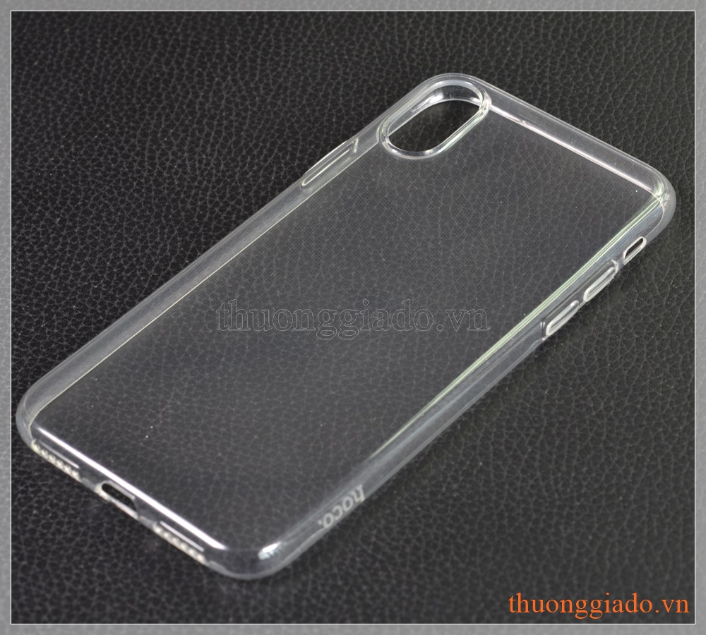 Ốp lưng silicone iPhone X (5.8"), hiệu HOCO, siêu mỏng trong suốt