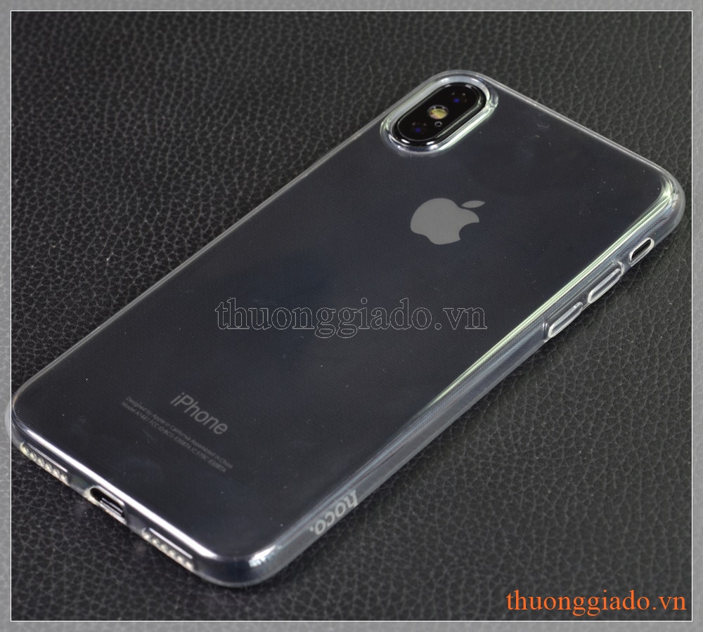 Ốp lưng silicone iPhone X (5.8"), hiệu HOCO, siêu mỏng trong suốt