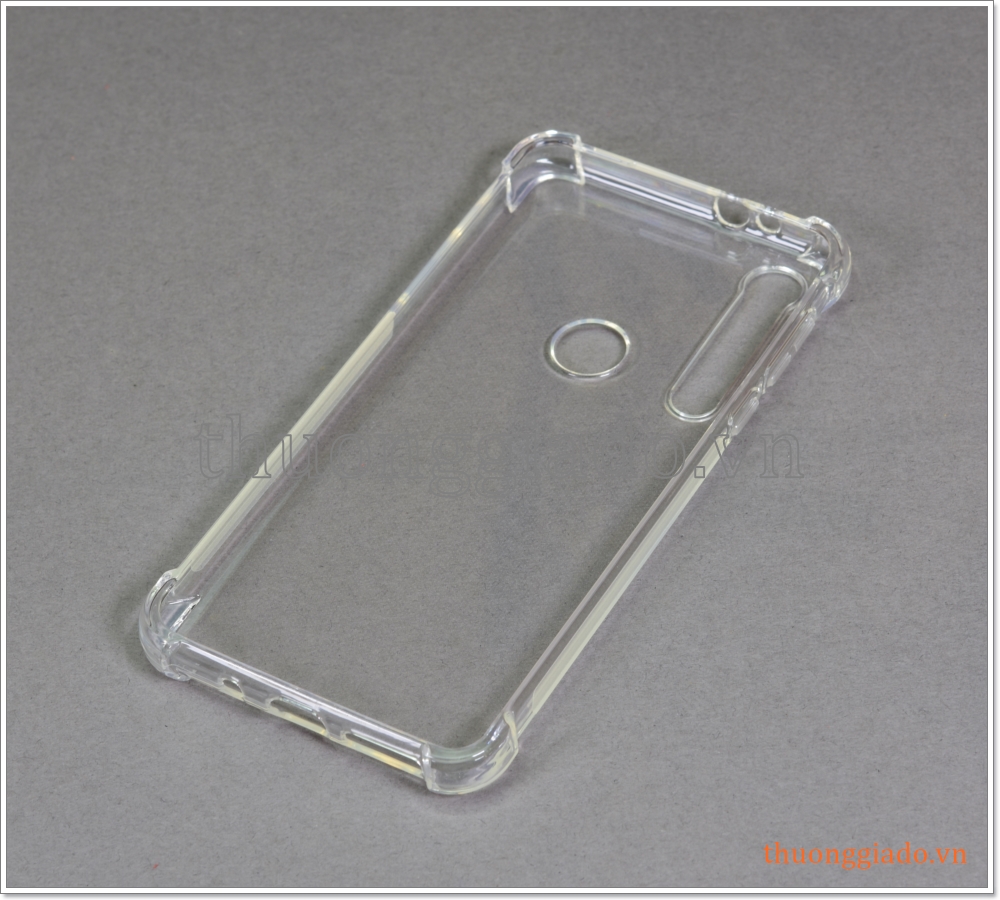 Ốp lưng Silicone Motorola One Macro (6.2 inch), ốp dẻo trong suốt, chống sốc 4 góc