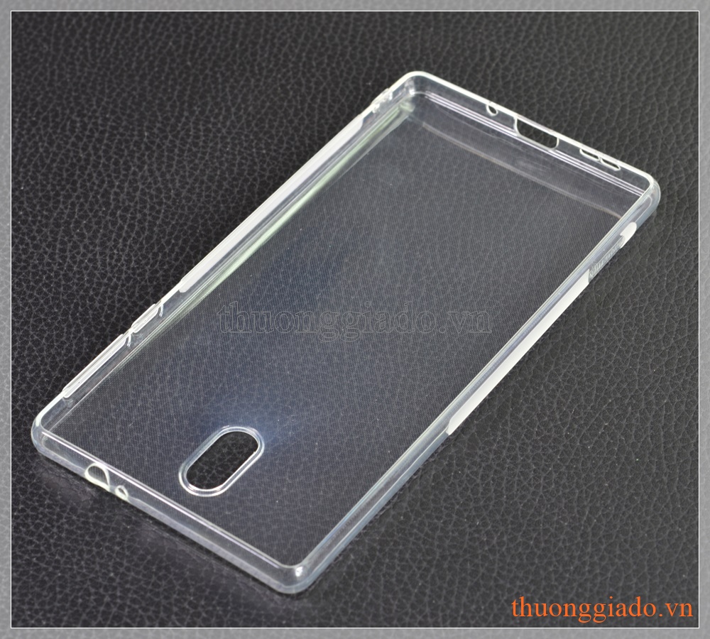 Ốp lưng silicone Nokia 3 (5.0"), màu trong suốt, hiệu VU case