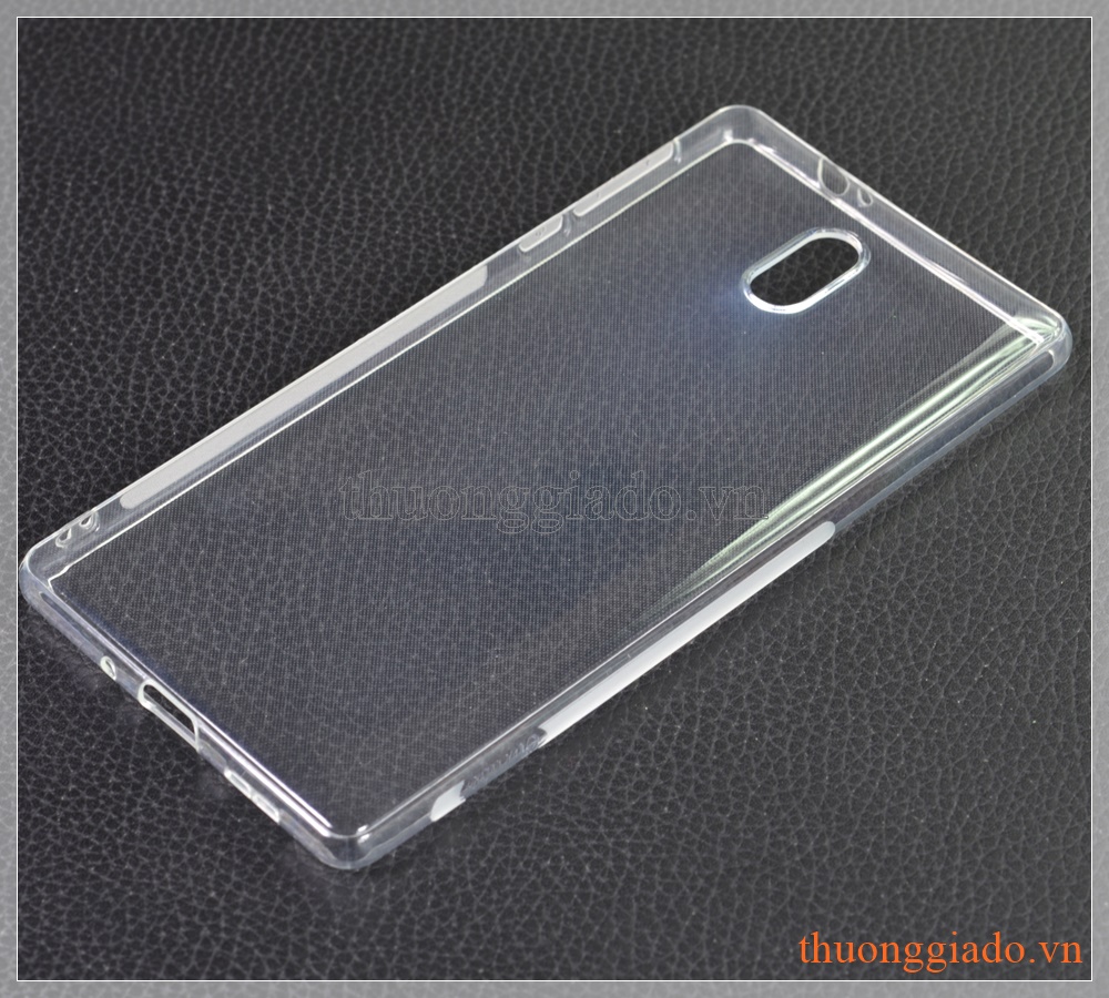 Ốp lưng silicone Nokia 3 (5.0"), màu trong suốt, hiệu VU case