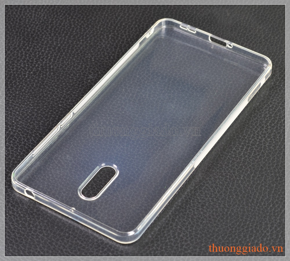 Ốp lưng silicone Nokia 6 (5.5"), màu trong suốt, hiệu VU case