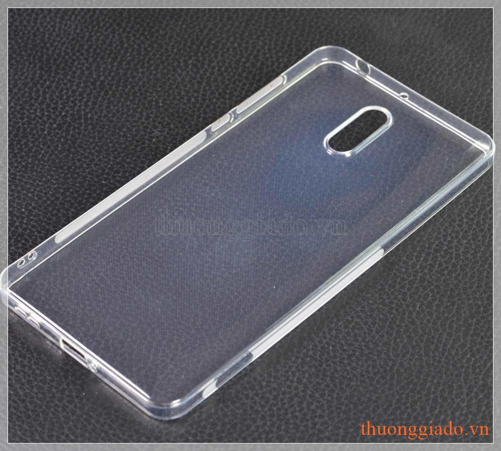 Ốp lưng silicone Nokia 6 (5.5"), màu trong suốt, hiệu VU case