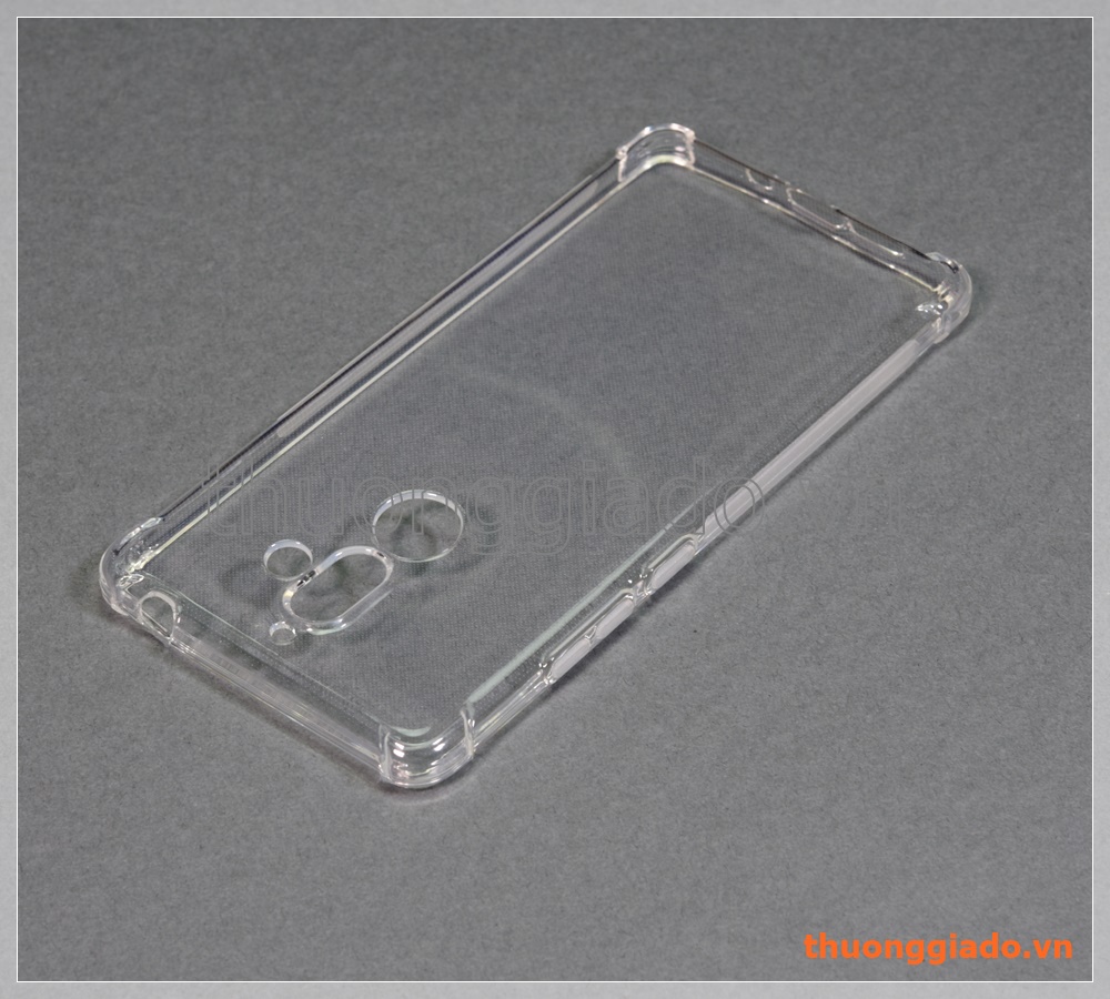 Ốp lưng silicone Nokia 7 Plus/ Nokia 7+, ốp trong suốt chống sốc bốn góc