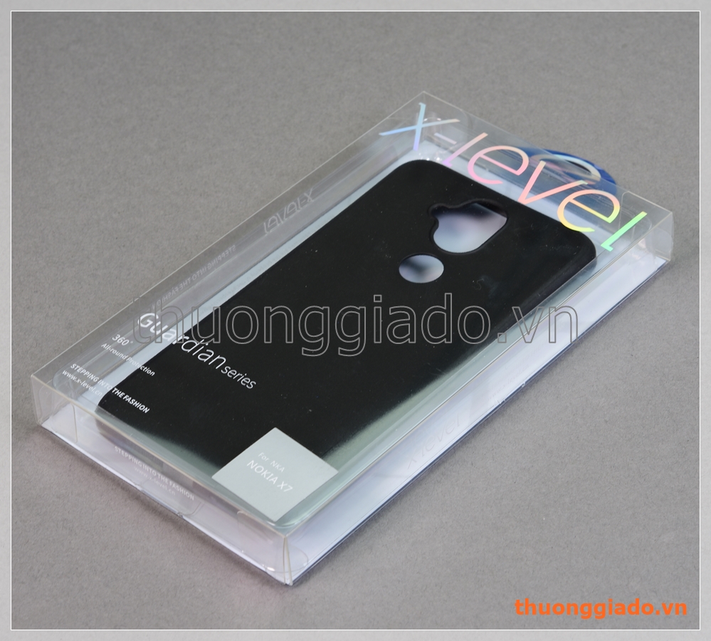 Ốp lưng silicone Nokia X7 (2018)/ Nokia 7.1 Plus, hiệu X-Level, màu đen