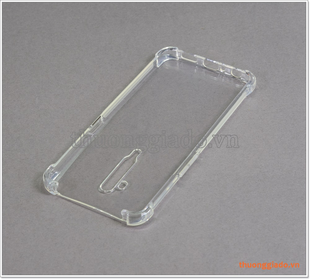 Ốp lưng Silicone Oppo Reno 2, ốp dẻo trong suốt, tăng cường chống sốc 4 góc