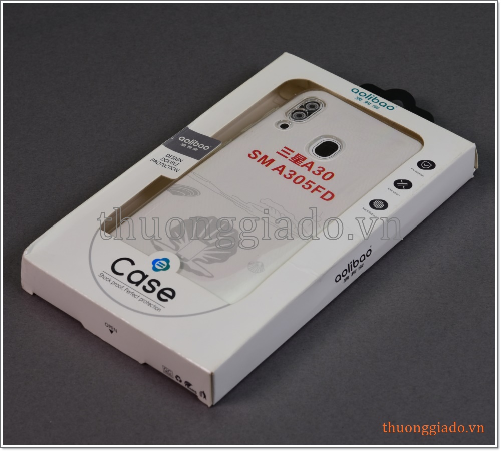 Ốp lưng silicone Samsung Galaxy A30/ A305 (ốp mềm trong suốt, hiệu Aolibao)