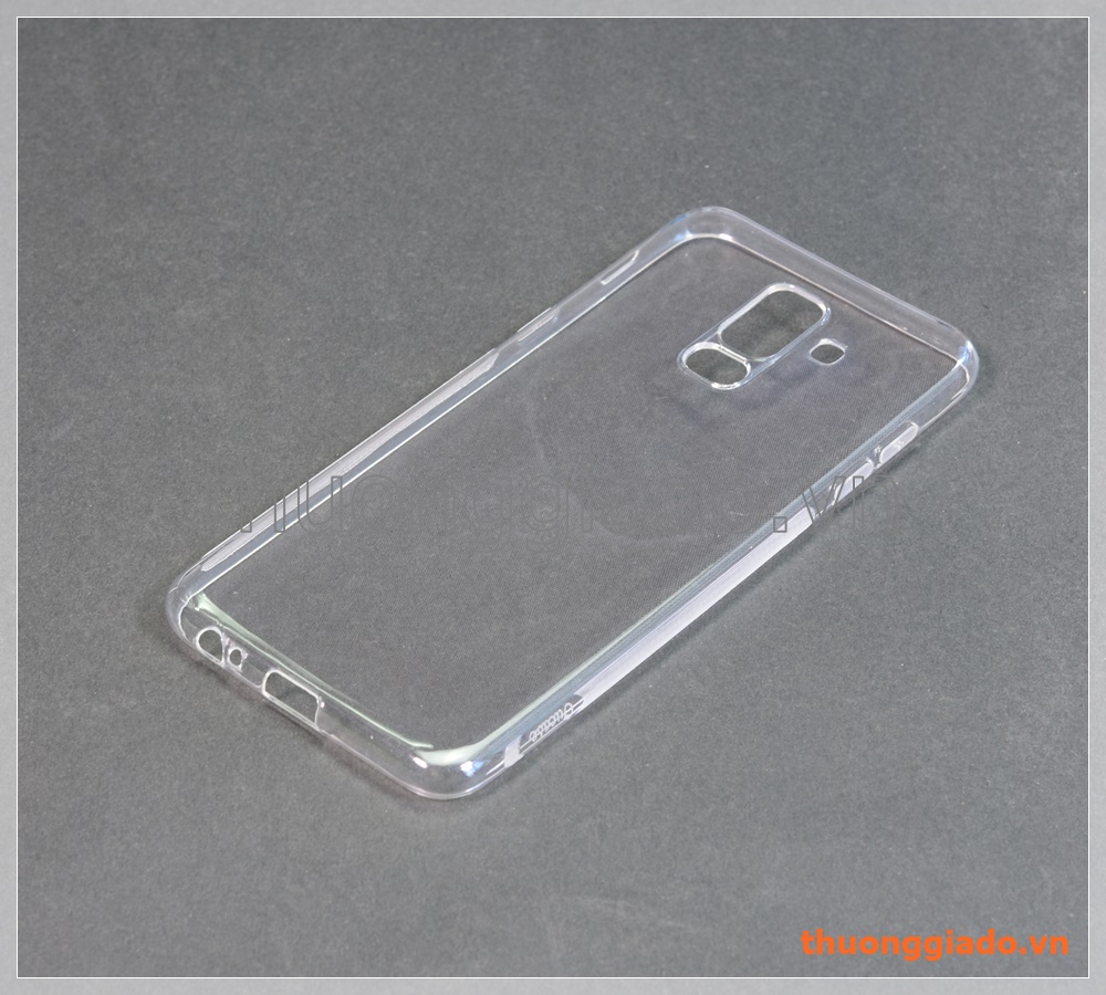 Ốp lưng silicone Samsung Galaxy A6+/ A6 Plus (hiệu Vu Case), màu trong suốt