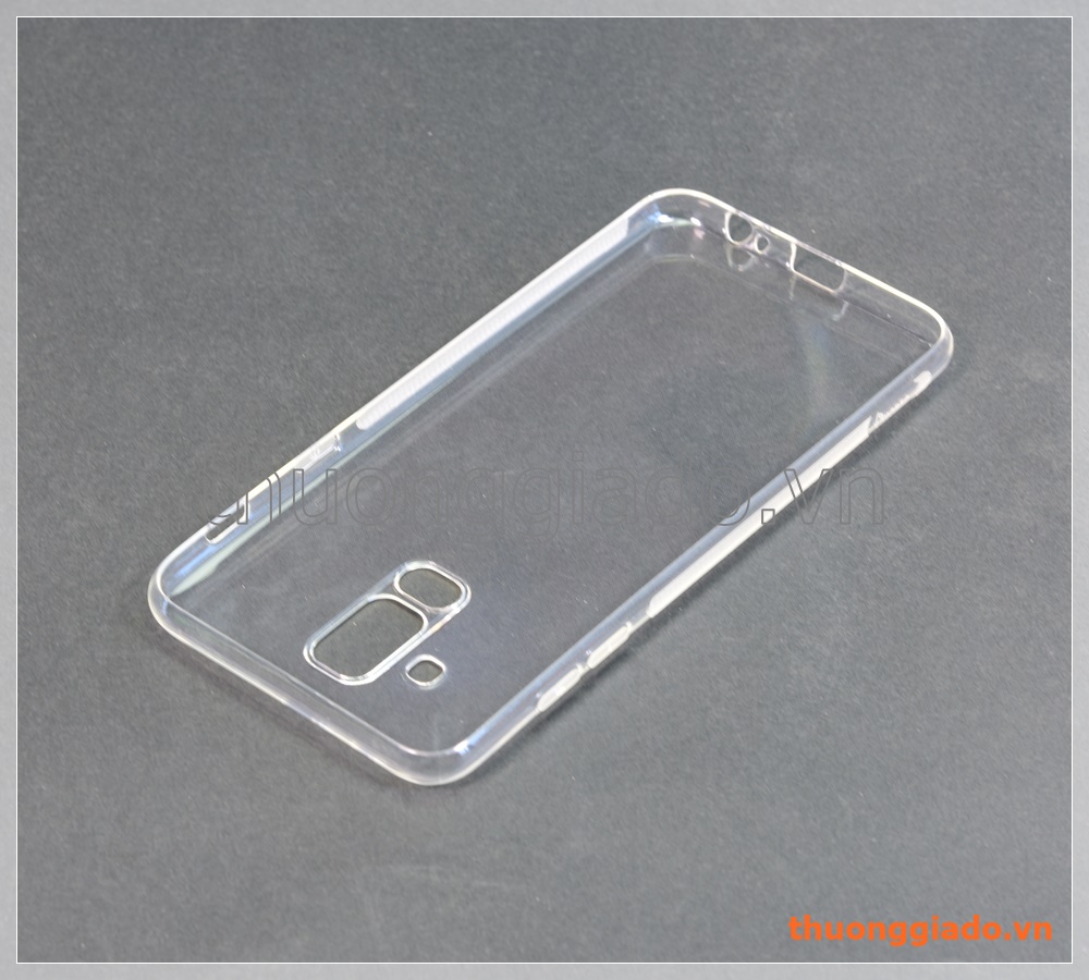 Ốp lưng silicone Samsung Galaxy A6+/ A6 Plus (hiệu Vu Case), màu trong suốt