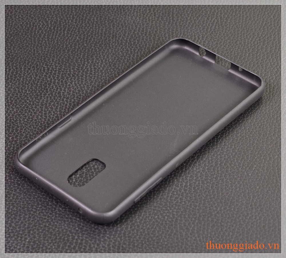 Ốp lưng silicone Samsung J7 Plus/  C710 (màu đen, hiệu VU case)