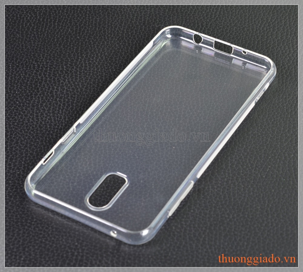Ốp lưng silicone Samsung J7 Plus/ C710 (màu trong suốt, hiệu VU case)
