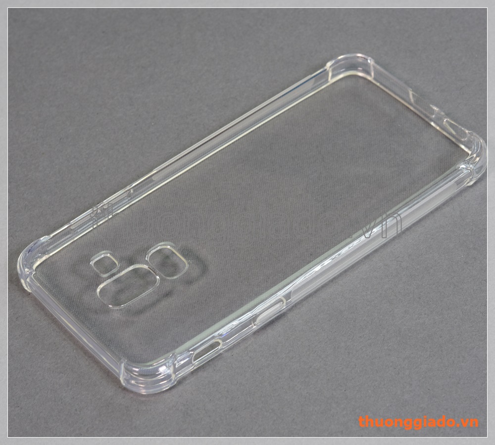 Ốp lưng silicone Samsung J8 (2018), ốp trong suốt, chốc sốc 4 góc