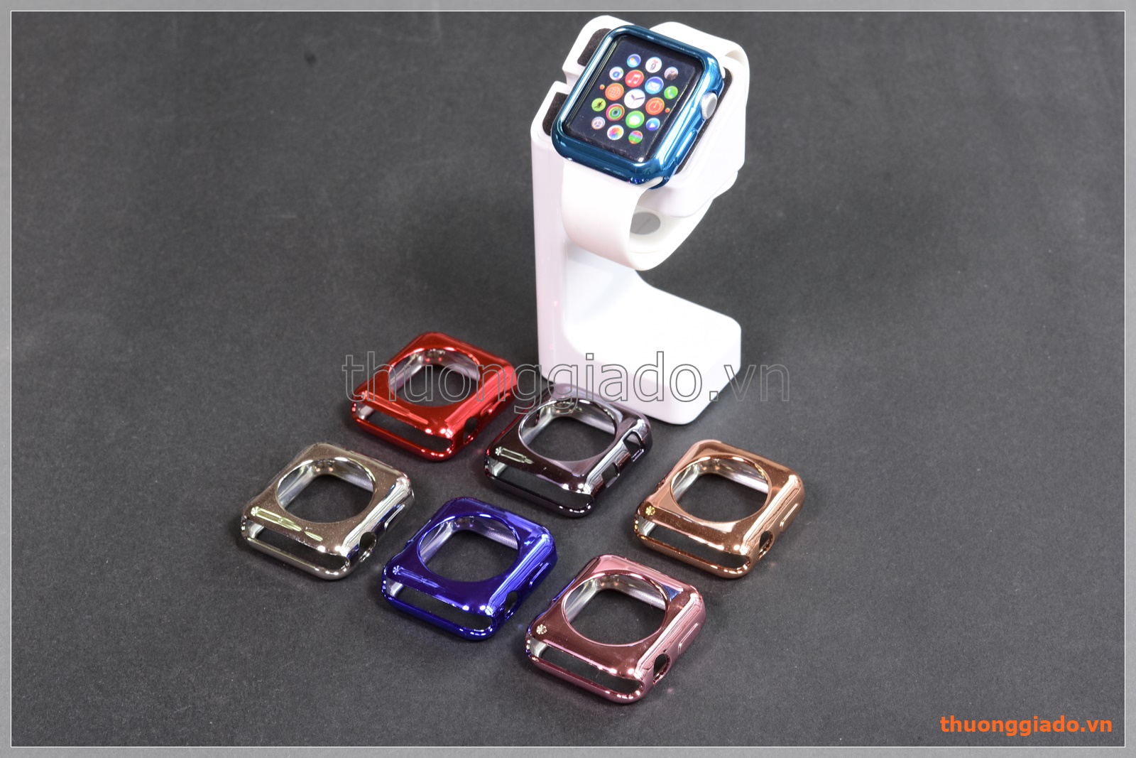 Ốp viền silicone Apple Watch 38mm màu sắc sáng bóng thời trang
