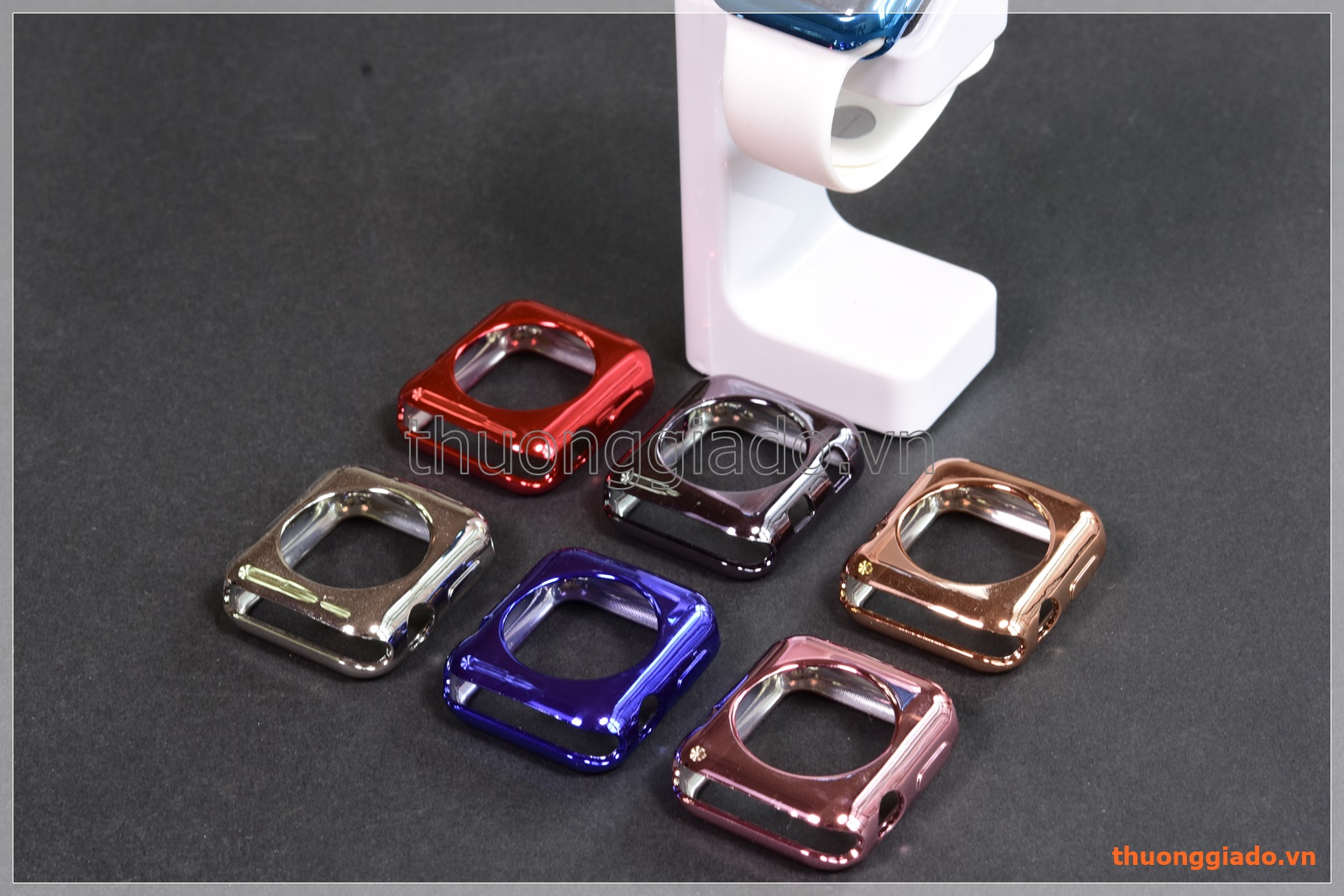 Ốp viền silicone Apple Watch 38mm màu sắc sáng bóng thời trang