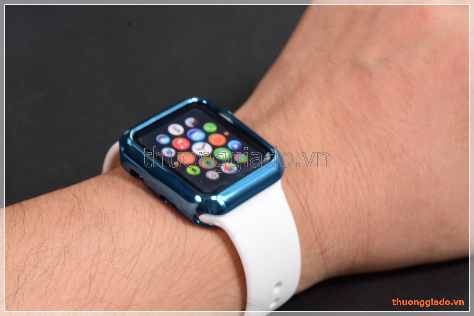 Ốp viền silicone Apple Watch 38mm màu sắc sáng bóng thời trang