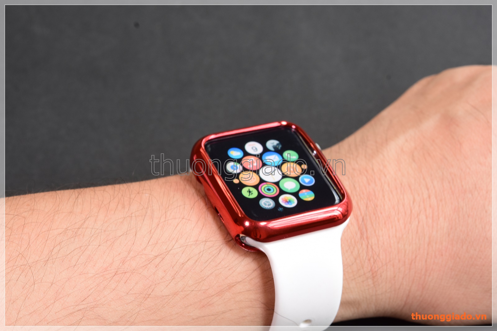 Ốp viền silicone Apple Watch 42mm màu sắc sáng bóng thời trang