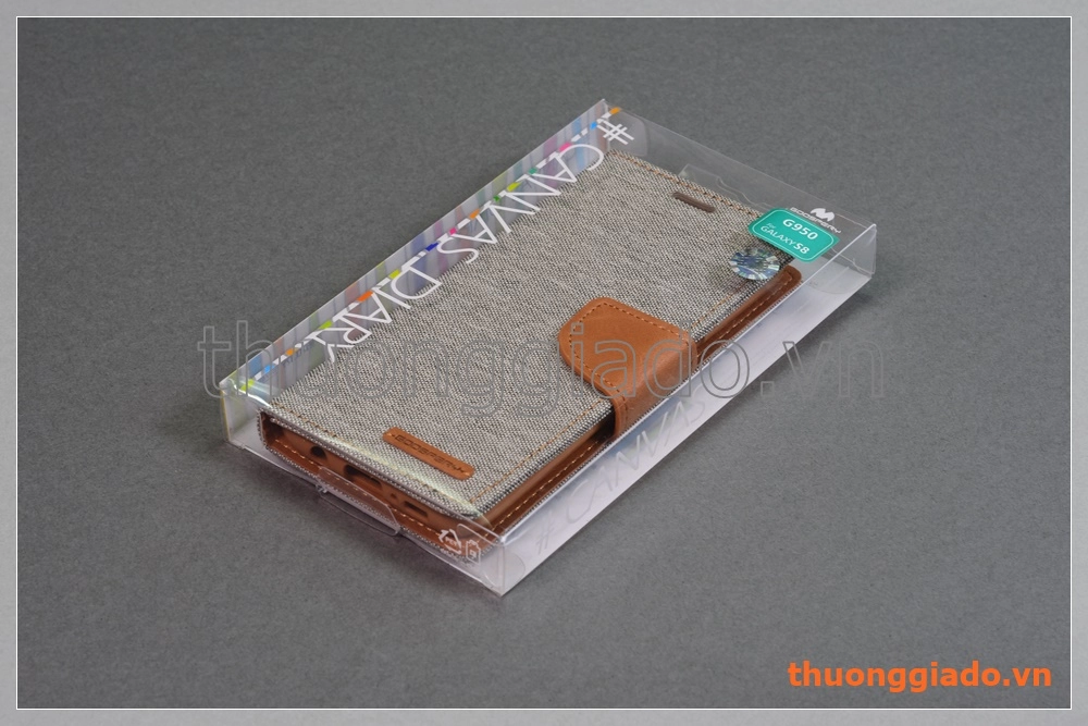 Bao da thời trang Samsung Galaxy S8/ G950 (Hiệu GOOSPERY, CANVAS DIARY)