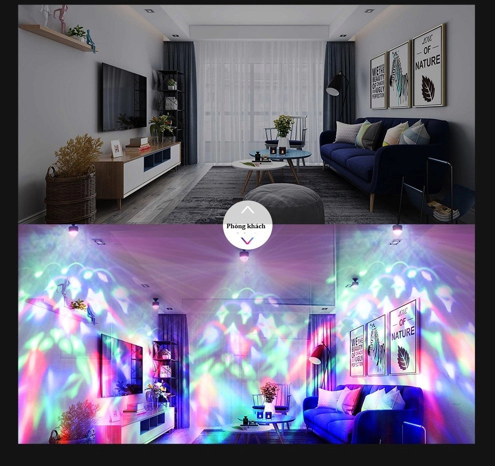 Đèn Led Baseus tích điện ánh sáng thay đổi theo tiếng nhạc,vũ trường trên ô tô