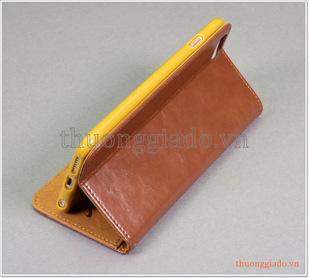 Bao da iPhone 6 Plus/ 6S Plus, bao da cầm tay, da bò, mặt mịn, màu sắc