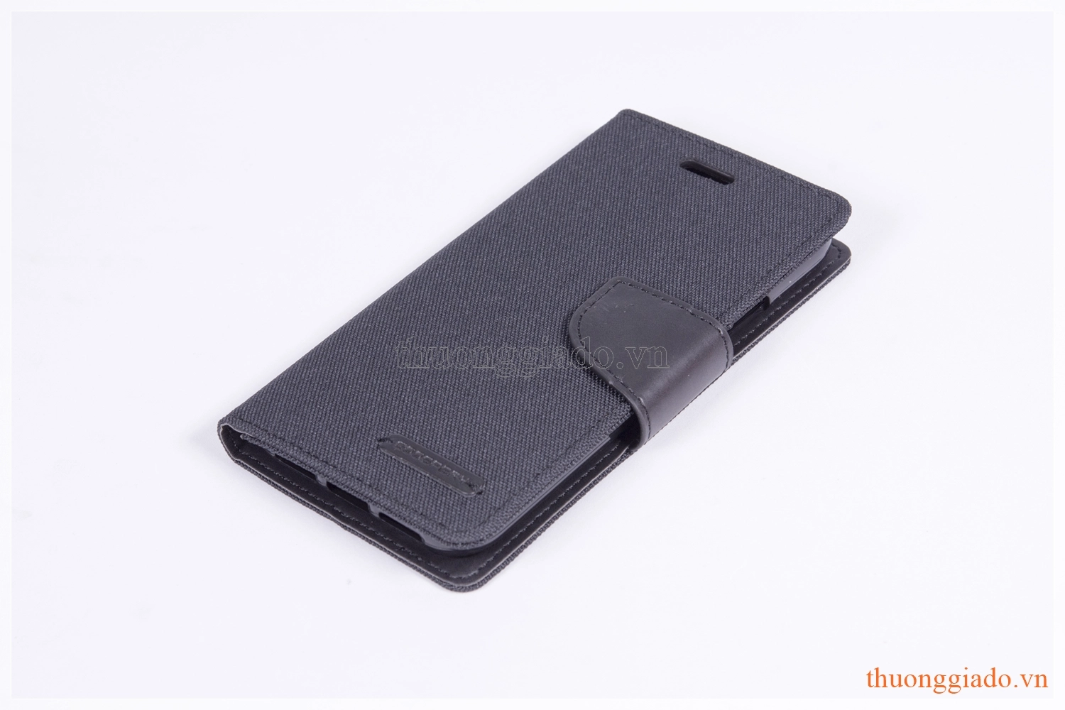 Bao da iPhone X (5.8"), iPhone Xs (5.8") Hiệu GOOSPERY, CANVAS DIARY (mặt bọc vải)