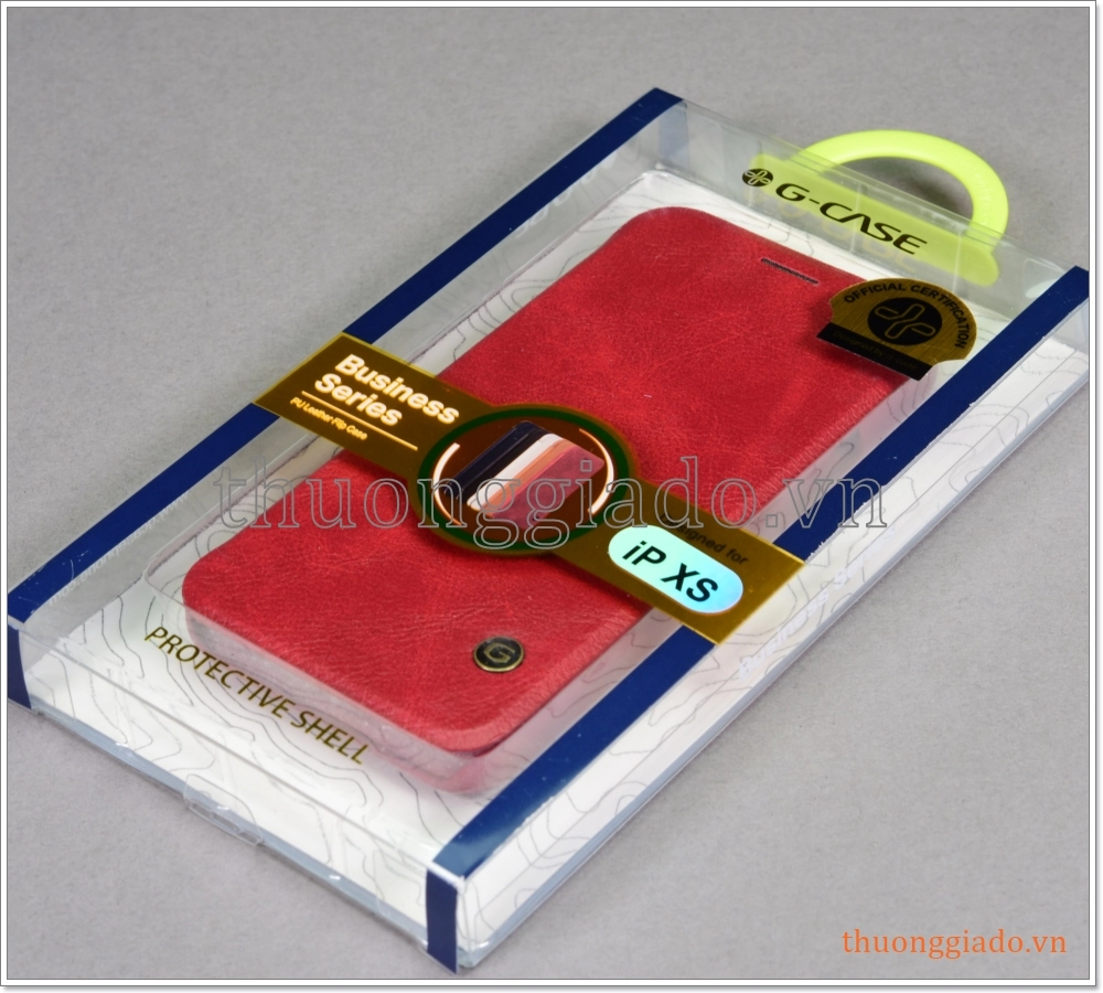 Bao da iPhone XS (4.7"), bao da cầm tay, nắp gập mở, hiệu G-CASE, Business Series