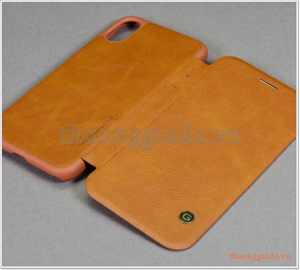 Bao da iPhone XS (4.7"), bao da cầm tay, nắp gập mở, hiệu G-CASE, Business Series
